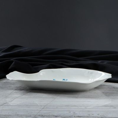 Тарелка "Рыбка", белая, с деколью, 22 см, микс