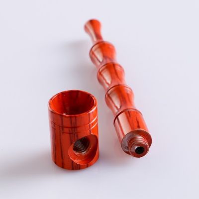 Трубка оригинальная, мундштук с резьбой, чаша круглая 2х11 см,  микс