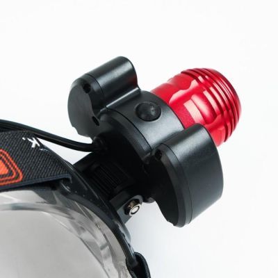 Фонарь налобный аккумуляторный "Мастер К", 1200 mAh, 4 режима, 7.5 х 8 см, микс