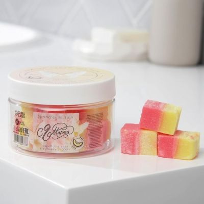 Скраб кубиками «с 8 марта» 200 г, аромат дыни