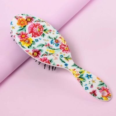 Расчёска массажная, 7 × 21,5 см, разноцветная