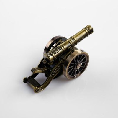 Зажигалка настольная "Пушка", пьезо, газ, 10х3.5 см,