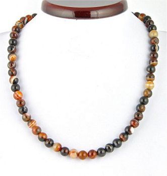 Бусы Сардоникс "Классика №8" арт.НСН-1(8)-48-1