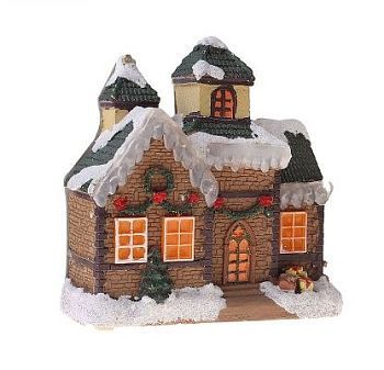 Фигурка светящаяся "Новогодний домик"