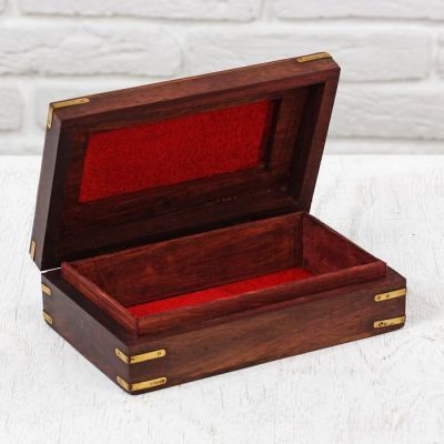 Шкатулка дерево "Слоны" 13х20х6 см