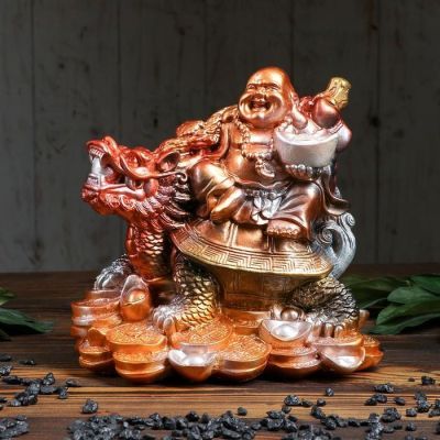 Копилка "Хотэй на драконе", глянец, разноцветная, 24 см