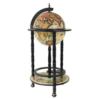Глобус-бар декоративный черно-белый