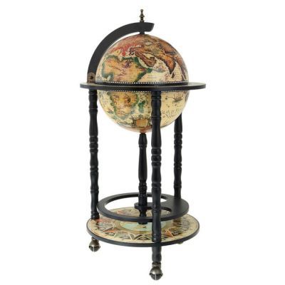 Глобус-бар декоративный черно-белый