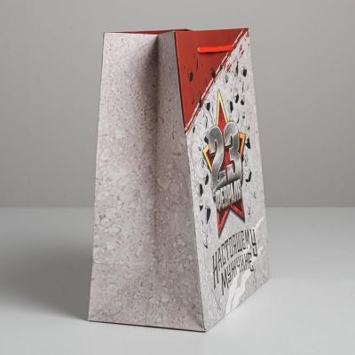 Пакет ламинированный вертикальный «Настоящему Мужчине», ML 23 × 27 × 11,5 см