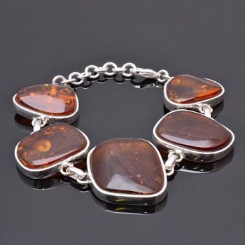 Браслет Янтарь "Осеннее танго" арт.ЯК-1405