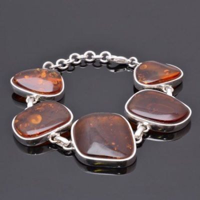 Браслет Янтарь "Осеннее танго" арт.ЯК-1405