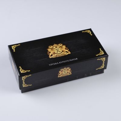 Трубка "Командор" классическая, раструб под мраморное дерево, 15х6х4.5 см