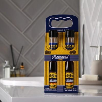 Набор пивной "Настоящий мужчина" гель для душа, шампунь 250 мл аромат мужского парфюма