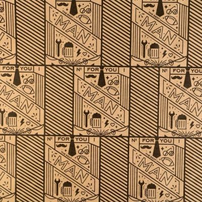 Бумага упаковочная крафтовая Man , 50 × 70 см