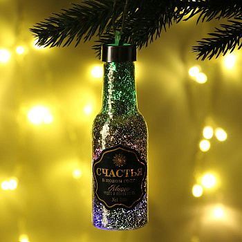 Елочная игрушка с гирляндой «Счастья», 14.2 х 4.2 см