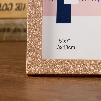 Фоторамка пластик 13х18 см "Блёстки золото" 20,3х15,7х1,2 см