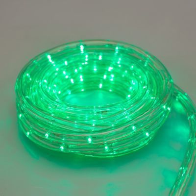 Световой шнур Luazon Lighting 10 мм, IP44, 5 м, 24 LED/м, 220 В, 8 режимов, свечение зелёное