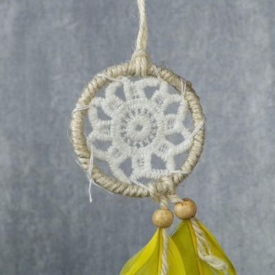 Ловец снов с кружевом "Цветок" МИКС d=5 см длина 16 см