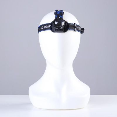 Фонарь налобный, 1 LED, 3 режима, аккумулятор 18650, рассеиватель, зарядка, 11х8х6 см