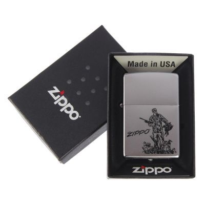 Зажигалка ZIPPO 205 Duck Hunting с покрытием Satin Chrome