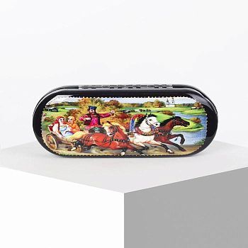 Футляр для очков, отдел на клапане, цвет МИКС