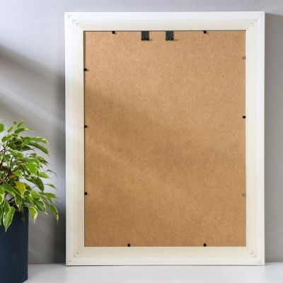 Фоторамка пластик 30х40 см "Двойной беж с белой полосой" 46,8х36,8х2 см