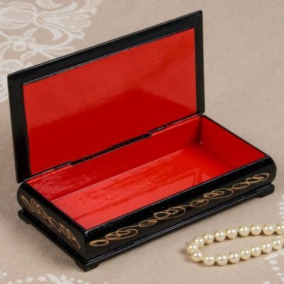 Шкатулка - купюрница «Земляника», 8,5×17 см, лаковая миниатюра