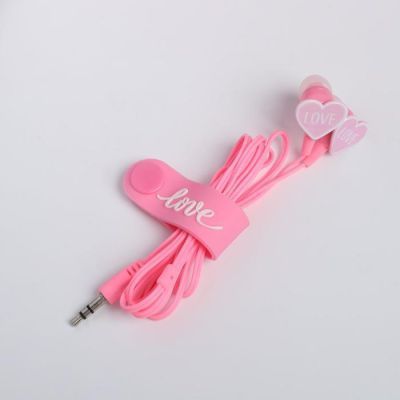 Набор держатель для проводов и вакуумные наушники «Сияй», 12,5 х 8,5 см