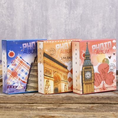 Фотоальбом на 40 фото 10х15 см "Башни и карты" в коробке МИКС 17х14х5 см
