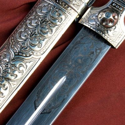 Кинжал сувенирный"Ирбис" малый (мельхиор)