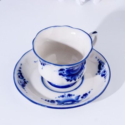 Кофейная пара "Бодрость", гжель