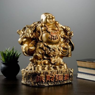 Копилка "Хотей большой" бронза 30х20х37см