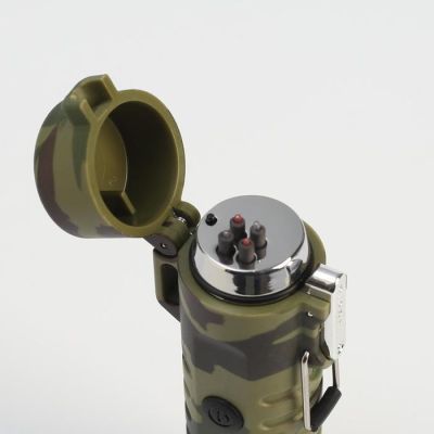 Зажигалка электронная двухдуговая, влагозащищённая, с фонариком