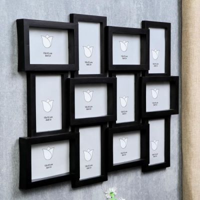 Фоторамка "Геометрия" чёрная на 12 фото 10х15 см