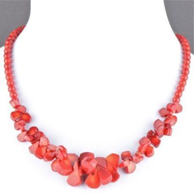 Бусы Коралл "Бабочка" арт. П3437