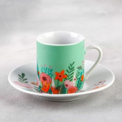 Набор "Любовь бабушки", кружка 70мл, блюдце, 10 х 8 см