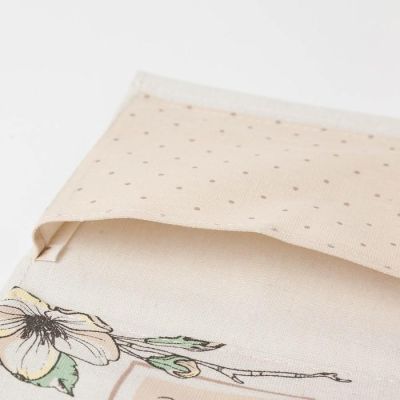 Кармашек текстильный "Цветы" 2 отделения, 41х20 см