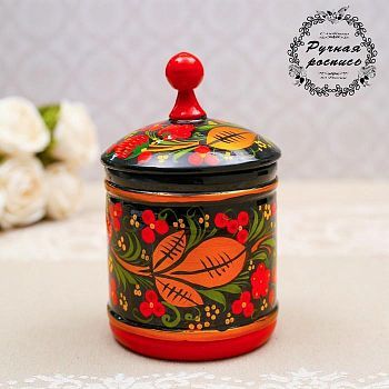 Кадочка, средняя, 9×14 см, хохлома