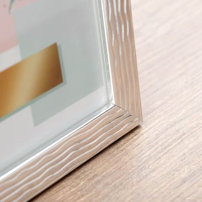 Фоторамка пластик 15х20 см "Волны на серебре" 22,6х17,6х1 см