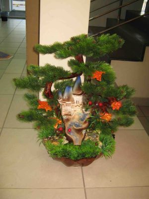 Фонтан настольный ручной работы «Виктория» с подсветкой №33 (h=55см)