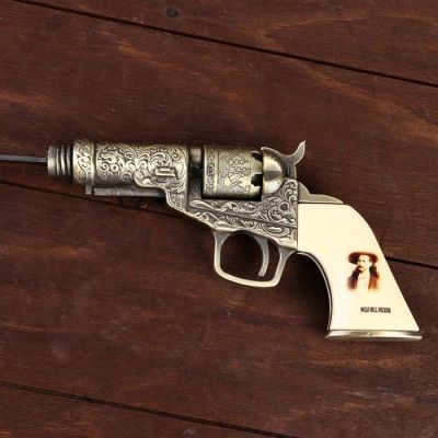 Сувенирное изделие Трость с револьвером, клинок 30см