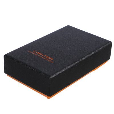 Зажигалка электронная, USB, спираль, чёрная с выпуклым рисунком, 7.5х12 см