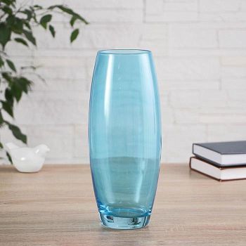 Ваза "Радуга G" голубая d-8см, 11х26см