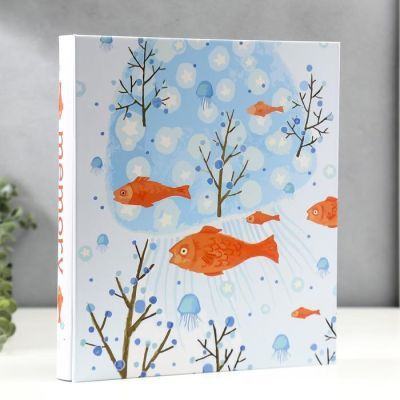Фотоальбом на 500 фото "Золотые рыбки" в коробке 34,8х30,2х5,9 см