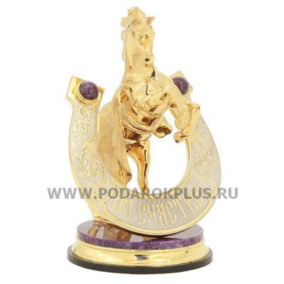 Сувенир "Подкова на счастье" камень чароит