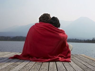 Плед-подушка "Самому любимому человеку" (цвет пледа - оранжевый)