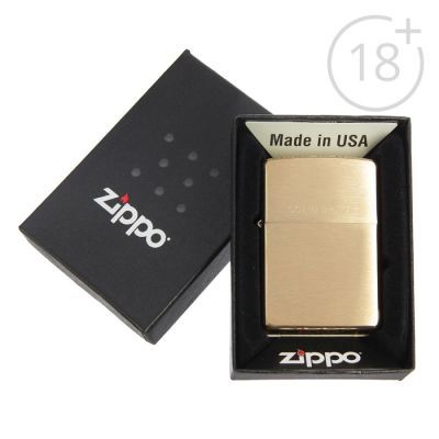 Зажигалка ZIPPO 204 с покрытием Brushed Brass