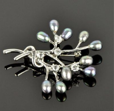 Брошь "Веточка" бшНЖМ-333