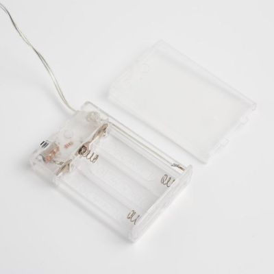 Гирлянда «Нить» 5 м роса, IP20, серебристая нить, 50 LED, свечение тёплое белое / мульти, 2 режима, AAх3