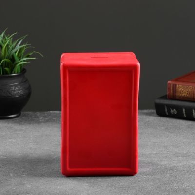 Копилка "Сейф" красный, 18см